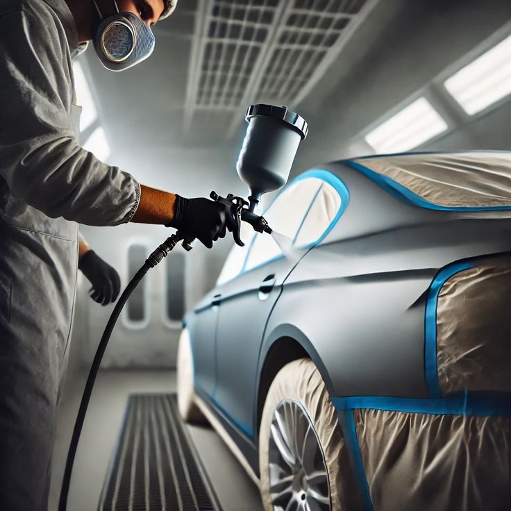 Mechanic working on car